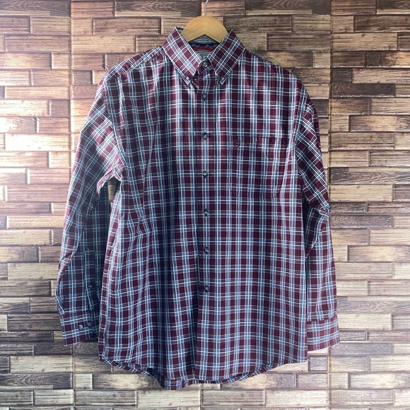Vintage EUC Mens Plaid Wrangler George Straight Medium Button Down Western Shirt - Picture 1 of 7